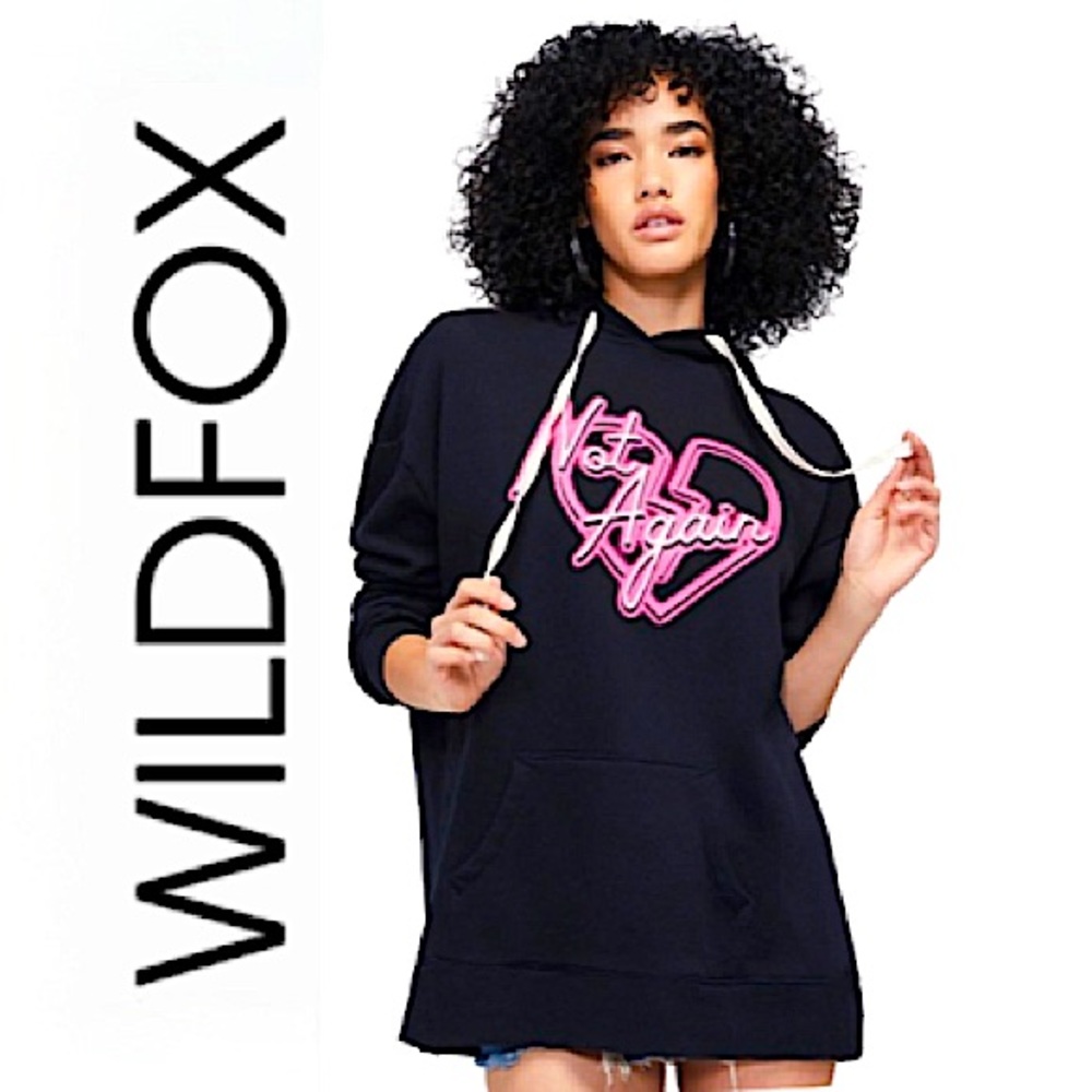 WILD FOX.REVOLVE. NWT. “I did it again” Couture Road trip Hoodie. Front pocket.L
